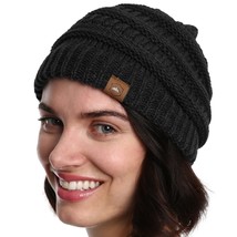 Womens Beanie Winter Hat - Warm &amp; Chunky Cable Knit Hats - Soft Stretch, Thick &amp; - £14.46 GBP