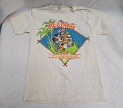 Vintage Walt Disney T-Shirt Tee Reading It&#39;s An Adventure Youth Small S ... - $17.60 CAD