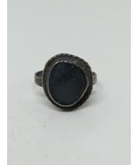 Vintage Sterling Silver 925 Black Stone Ring Size 8.5 - $19.99