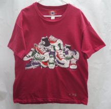 Vtg 90s Converse Pile of Shoes Shirt USA Made single stitch Rare Sz M L ... - £74.38 GBP