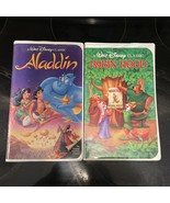 Aladdin The Fox And The Hound VHS Black Diamond Bundle Awesome condition - $14.85