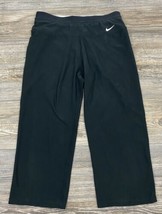 Nike Dri-Fit Just Do It Cropped Capri Leggings Women&#39;s Medium Black 548573-010 - £17.13 GBP
