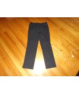 Kim Rogers Petites black Pull on straigt leg pants with silver threads 8... - $8.06