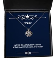 Fancy Wife Crown Pendant Necklace, I Wish That Your Heart Will Always be Filled  - $48.95