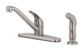 OakBrook Essentials One Handle Brushed Nickel Kitchen Faucet Side Spraye... - $49.95