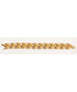 Vintage Coro Signed Gold Tone Leaf Bracelet - $34.67 CAD