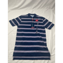 Chaps Mens The Everyday Polo Shirt Blue Striped Short Sleeve Pullover S New - £9.95 GBP
