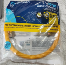 Gas Connector 1/2&#39;&#39; MIP X 1/2&#39;&#39; D FIP 36&#39;&#39; L Stainless Steel EASTMAN CSS... - $17.07