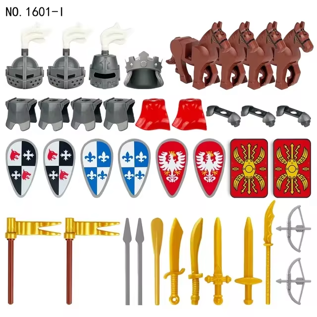 1Set Military Building Blocks Medieval Figures Knights Castle Solider To... - $27.99