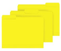 PANDRI File Folder 120 Pack 1/3 Cut Tab Letter Size Yellow - $546.19 MXN