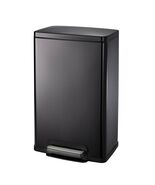 Stainless Steel 13-Gallon Kitchen Trash Can with Step Lid Charcoal Black... - $185.06