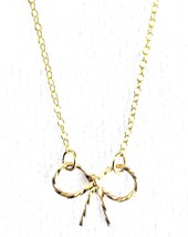 USA Fatto By Philippe 14KT Gold Filled Argento Sterling 925 16 &quot; Mini Bow - £11.95 GBP