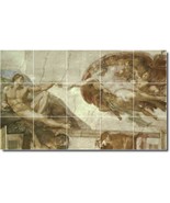 Michelangelo Religious Painting Ceramic Tile Mural BTZ05783 - $205.15 CAD+