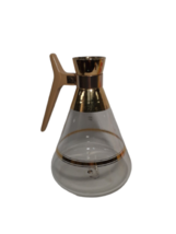 Vintage Mid Century Modern Atomic Coffee Carafe, MCM. Gold, 2201, 8.5&quot; x 6&quot; - £13.72 GBP