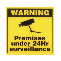  Surveillance Warning Sign Yellow (300 x 300mm) - £28.41 GBP