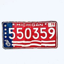 1978 United States Michigan Bicentennial Trailer License Plate 550 359 - $25.73