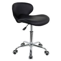 Ergonomic PU Leather Rolling Stool with Adjustable Height and Modern Shell - $1,735.94 MXN
