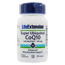 Life Extension Super Ubiquinol CoQ10 with BioPQQ 100 mg., 30 Softgels - £31.81 GBP