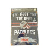 NFL New England Patriots Metal Embossed Distressed Obey The Rules Tin Si... - £19.46 GBP
