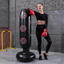Boxing Punching Bag Muay Thai Inflatable Boxing Bag Training Fitness Equipment - £15.29 GBP