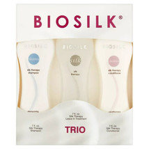 Biosilk Silk Therapy Trio Shampoo Conditioner Leave In Hair Treatment 7 oz - £23.64 GBP