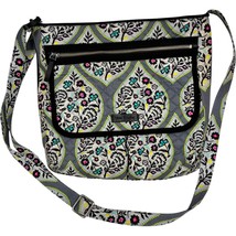vera bradley heritage leaf grey iconic mailbag crossbody bag 12 x 11 x 3 in - $37.05