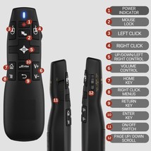 Wireless Presentation Clicker with Laser Pointer &amp; Air Mouse - Mac/PC Co... - €55,03 EUR
