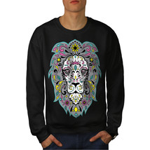 Wellcoda King Jungle Lion Mens Sweatshirt, Aztec Print Casual Pullover Jumper - £24.04 GBP+
