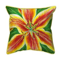 Betsy Drake Yellow Lily Large Indoor Outdoor Pillow 18x18 - £36.98 GBP