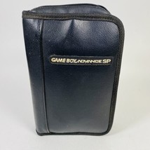 Official Nintendo Gameboy Advance SP Leather Carrying Zipper Case Bag Black - $18.66