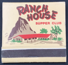 Bob Taylor&#39;s Ranch House Supper Club Restaurant Matchbook Las Vegas NV Unstruck - £9.63 GBP