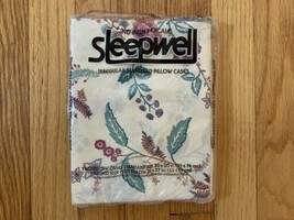 2 Vtg Percale Pillowcases Sleepwell No Iron NOS Irregular Standard Size USA - $19.75