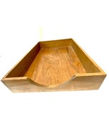 Vintage MCM Oak Dove Tail Corners Legal Size 15x10 InFile Tray The Line ... - £17.49 GBP