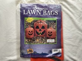Fun World 3 Vintage Halloween Pumpkin Leaf Bags Yard Decor Two Sizes NIP - €7,69 EUR