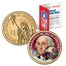 San Francisco 49ERS Colorized Presidential $1 Dollar Coin Football Nfl Licensed - £7.56 GBP