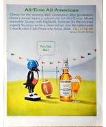 Old Crow Bourbon Whiskey All Time All American football -1965 Vintage Pr... - €7,64 EUR