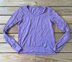 nike dri fit women’s Long sleeve athletic top Size XS Mauve Pink F8 - $15.06