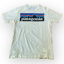 Patagonia Algodón Orgánico Camiseta Hombre Espalda Logo Manga Corta TALL... - £26.78 GBP