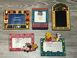 Disney Parks Magnetic Picture Frames - Lot of 5 - Minnie - Pooh &amp; Tigger etc.- - £17.01 GBP