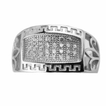 0.40 CT Diamant Rond 14K Plaqué or Blanc Serti Mariage Bande Homme Bague - £71.28 GBP