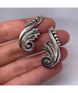 ART DECO Taxco Sterling Silver Screw ON Back earrings 1930s 1940s ANTIQU... - $378.39
