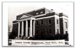 RPPC Greene County Courthouse Snow Hill North Carolina NC UNP Postcard R25 - $33.61