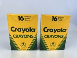 New Rare Vintage Crayola Crayons Unused 16 Count Boxes No 16 Binney &amp; Smith 1988 - £7.82 GBP