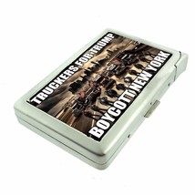 Truckers For Trump 2024 L2 100&#39;s Cigarette Case Built in Lighter Metal Wallet - £17.08 GBP