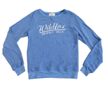 WILDFOX Kids Sweatshirt Beverly Hills Solide Blau Größe 6Y - $44.79