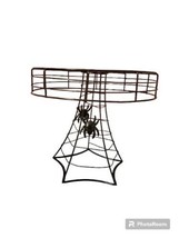New! Halloween Spider Wire Pedestal Cake Stand Riser Tier Tray Baking Decor Fall - £15.46 GBP