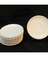 Johnson Bros Snowhite Regency Saucers England 5-5/8&quot; Lot of 12 - $44.30 CAD