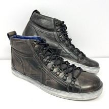 Bed Stu Men’s Brentwood Hi Top Fashion Sneaker Sz 10.5 Brown Leather Dis... - $896.91 MXN