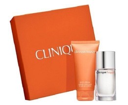 Clinique Happy Perfume EDP Spray 1oz & Body Cream 2.5oz twice happy set NIB - $47.47