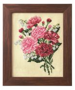 Carnation and Lily of the Valley Seasonal Flower Arrangement Cross Stitc... - $677.02 MXN